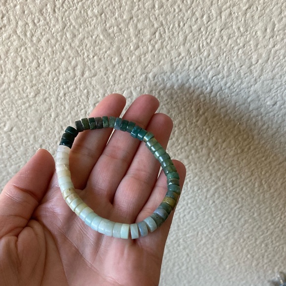 Handmade Jasper and Amazonite Heishi Bracelet - Picture 3 of 11